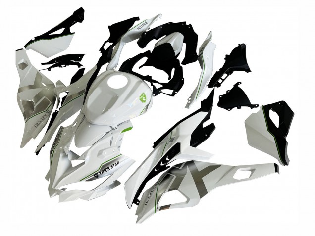 2019-2025 Kawasaki ZX25R ZX-25R Motorcycle Fairings - White Silver Green Black Trick Star