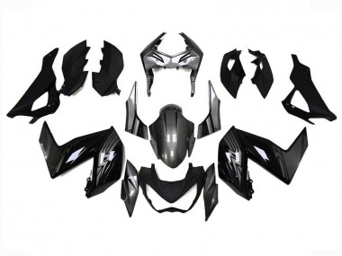 Best 2015-2016 Kawasaki Z250/Z300 Motorcycle Fairings - Glossy Black Grey