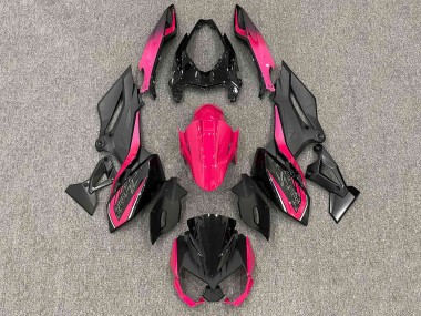 Best 2018-2024 Kawasaki Z400 Motorcycle Fairings - Matte Black Bright Pink