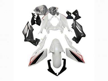 Best 2018-2024 Kawasaki Z400 Motorcycle Fairings - White Red Black
