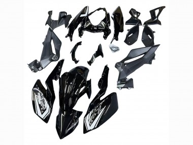 Best 2018-2024 Kawasaki Z400 Motorcycle Fairings - Glossy Black