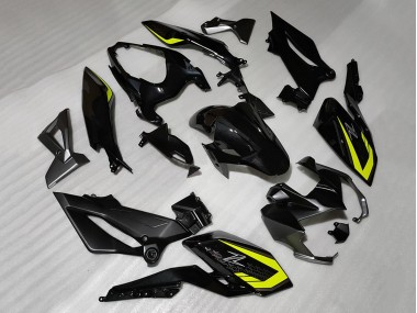 Best 2018-2024 Kawasaki Z400 Motorcycle Fairings - Black Yellow