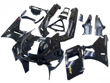 Best 1993-2007 Kawasaki ZZR400 Motorcycle Fairings - Glossy Black Gold Ninja