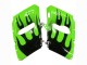 1998-2003 Kawasaki ZZR600 Motorcycle Fairings - Green Glossy Black Flame