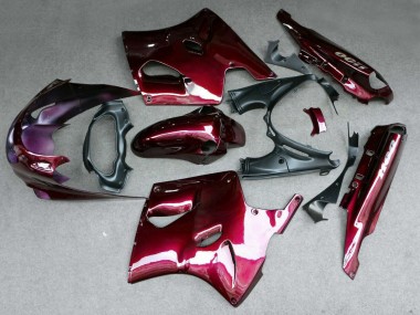 Best 1993-2003 Kawasaki ZZR1100 Motorcycle Fairing - Dark Red