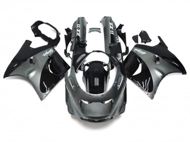 Best 1993-2003 Kawasaki ZZR1100 Motorcycle Fairings - Grey Black Ninja