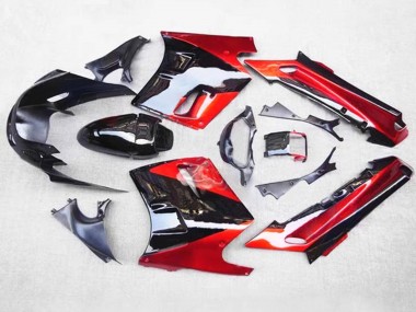 Best 1993-2003 Kawasaki ZZR1100 Motorcycle Fairings - Red Black