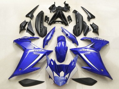 Best 2009-2015 Yamaha FZ6R Motorcycle Fairing - Blue White