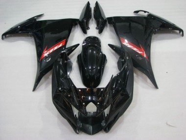 Best 2009-2015 Yamaha FZ6R Motorcycle Fairings - Glossy Black Red