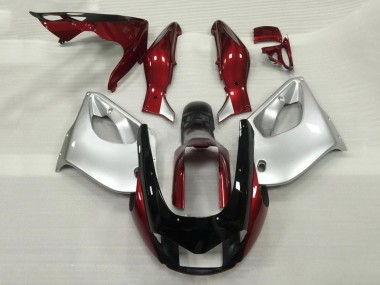 Best 1997-2007 Yamaha YZF 1000R Thunderace Motorcycle Fairings - Burgundy Silver