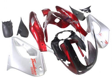 Best 1997-2007 Yamaha YZF 1000R Thunderace Motorcycle Fairings - Red Silver Thunderace