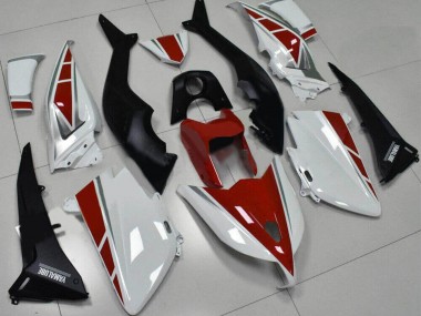 Best 2012-2014 Yamaha TMAX530 Motorcycle Fairings - White Red Silver Yamalube