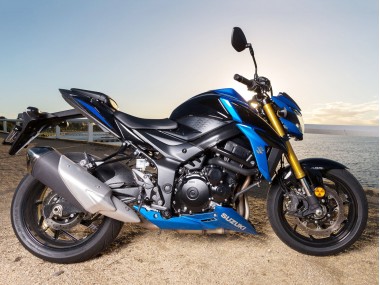 Best 2017-2022 Suzuki GSX-S 750 Motorcycle Fairing Kits - Blue Black