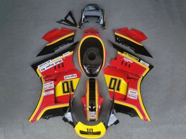 Best 1984-1987 Suzuki RG400 RG500 RG400/500 Motorcycle Fairings - Red Yellow Black 10