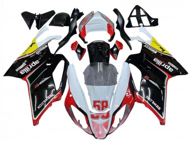 Best 2003-2006 Aprilia RSV1000 Motorcycle Fairings - White Red Black Yellow 58