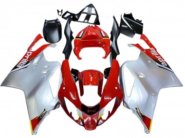 Best 2003-2006 Aprilia RSV1000 Motorcycle Fairings - White Red Black