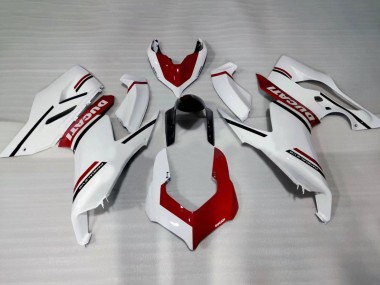 Best 2020-2024 Ducati Panigale V2 Motorcycle Fairings - White Red Glossy Black