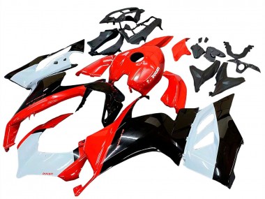 Best 2020-2024 Ducati Panigale V2 Motorcycle Fairing Kits - White Red Glossy Black