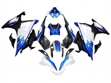 Best 2023-2024 BMW S1000RR Motorcycle Fairings - White Blue Black Carbon Fiber