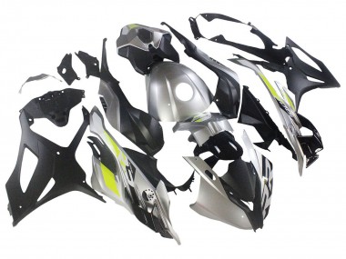 Best 2023-2024 BMW S1000RR Motorcycle Fairings - Silver Matte Black Lime Green