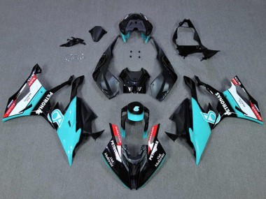 Best 2019-2022 BMW S1000RR Motorcycle Fairings - Black Cyan Petronas