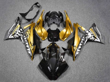 Best 2019-2022 BMW S1000RR Motorcycle Fairings - Gold Black Shark