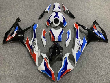 Best 2019-2022 BMW S1000RR Motorcycle Fairing - White Blue Red