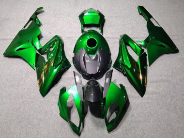 Best 2015-2016 BMW S1000RR Motorcycle Fairings - Green Black Carbon Fiber