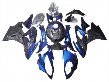 Best 2015-2016 BMW S1000RR Motorcycle Fairings - Gradient Purple Blue Forged Carbon Fiber