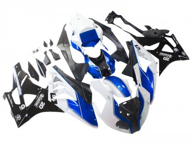Best 2009-2014 BMW S1000RR Motorcycle Fairings - White Blue Glossy Black Castrol