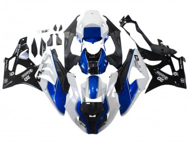 Best 2009-2014 BMW S1000RR Motorcycle Fairings - White Blue Glossy Black Castrol