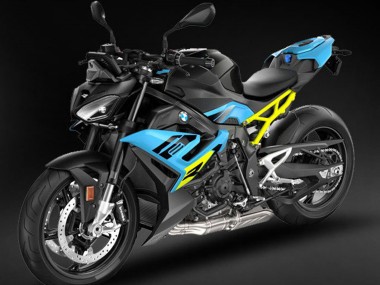 Best 2021-2025 BMW S1000R Motorcycle Fairings - Black Light Blue Yellow