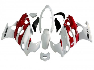 Best 2004-2006 Suzuki GSX600F/GSX750F Motorcycle Fairings - White Red