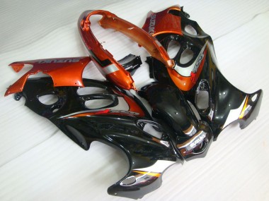 Best 2004-2006 Suzuki GSX600F/GSX750F Motorcycle Fairings - Glossy Black Orange
