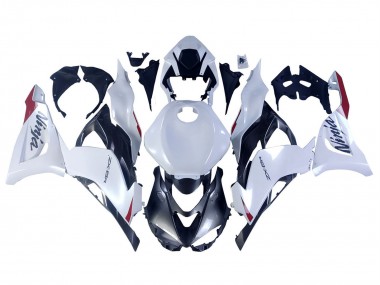 Best 2023-2025 Kawasaki ZX6R Motorcycle Fairings - Pearl White Black Red