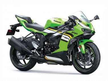 Best 2023-2025 Kawasaki ZX6R Motorcycle Fairings - Green White Black Ninja