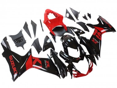 Best 2011-2024 Suzuki GSXR 600 / GSXR 750 Motorcycle Fairing Kits - Red Glossy Black