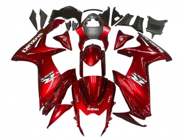 Best 2011-2024 Suzuki GSXR 600 / GSXR 750 Motorcycle Fairings - Red White Decal