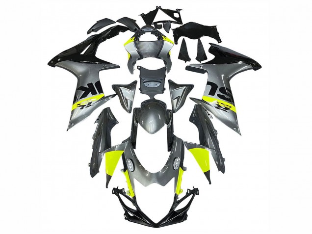 2011-2024 Suzuki GSXR 600 / GSXR 750 Motorcycle Fairings - Silver Yellow Black