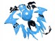 2011-2024 Suzuki GSXR 600 / GSXR 750 Motorcycle Fairings - Light Blue Black