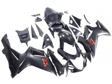 Best 2011-2024 Suzuki GSXR 600 / GSXR 750 Motorcycle Fairings - Black Carbon Fiber Red