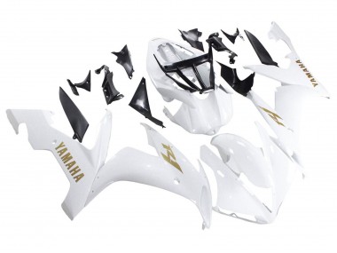 Best 2004-2006 Yamaha YZF 1000 R1 Motorcycle Fairings - White Gold Decals