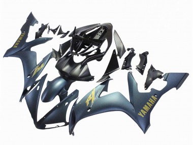 Best 2004-2006 Yamaha YZF 1000 R1 Motorcycle Fairings - Dark Blue Gold Decals