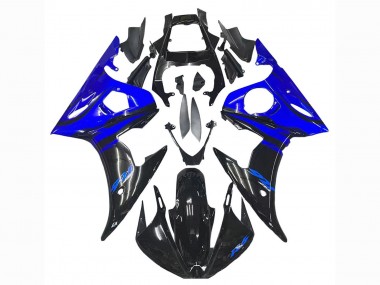 Best 2006-2009 Yamaha YZF R6S Motorcycle Fairings - Blue Glossy Black