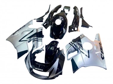 Best 1991-1994 Honda CBR600 F2 Motorcycle Fairings - Silver Glossy Black