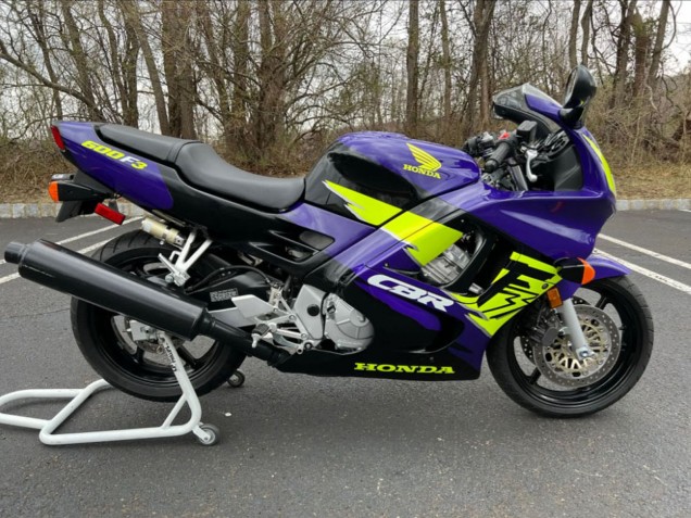 1995-1996 Honda CBR600 F3 Motorcycle Fairings - Blue Neon Yellow