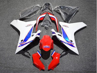 Best 2011-2013 Honda CBR600F Motorcycle Fairing - White Red Blue HRC