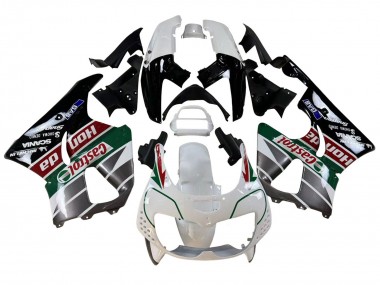 Best 1996-1997 Honda CBR900RR 893 Motorcycle Fairings - White Green Grey Glossy Black Castrol