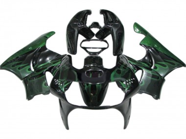 Best 1998-1999 Honda CBR900RR 919 Motorcycle Fairings - Glossy Black Green Flame