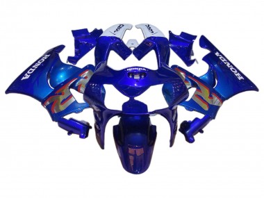Best 1998-1999 Honda CBR900RR 919 Motorcycle Fairings - White Blue Silver